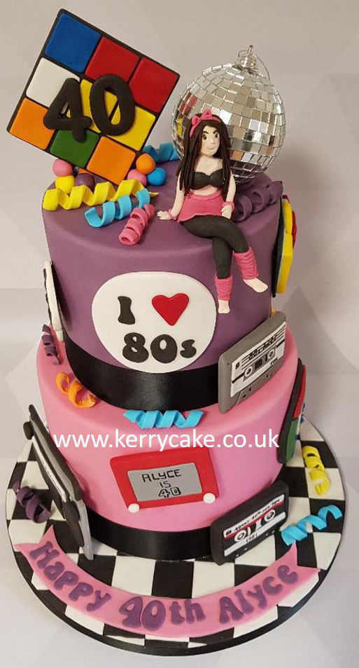 Wedding Cake - 80s Theme - Cakes and Balloons by Debbie